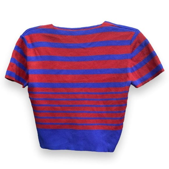 Dolls Kill Delia’s Low-key Moves Striped Cropped Cardigan NWT - Picture 3 of 4